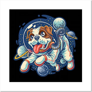 Puppy goes to space Posters and Art